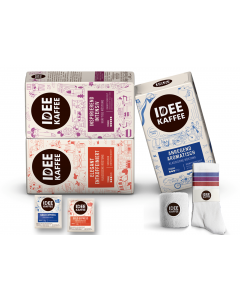 IDEE Kaffee Filterkaffee Set mit IDEE Fan-Socken und IDEE Schweißband